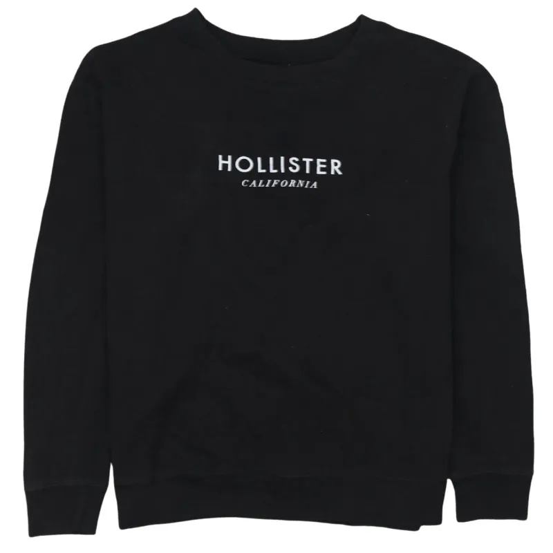 Hollister Black Sweatshirt Men's Small Printed Logo Crewneck Pullover Fleece Top sold by Vintage Club