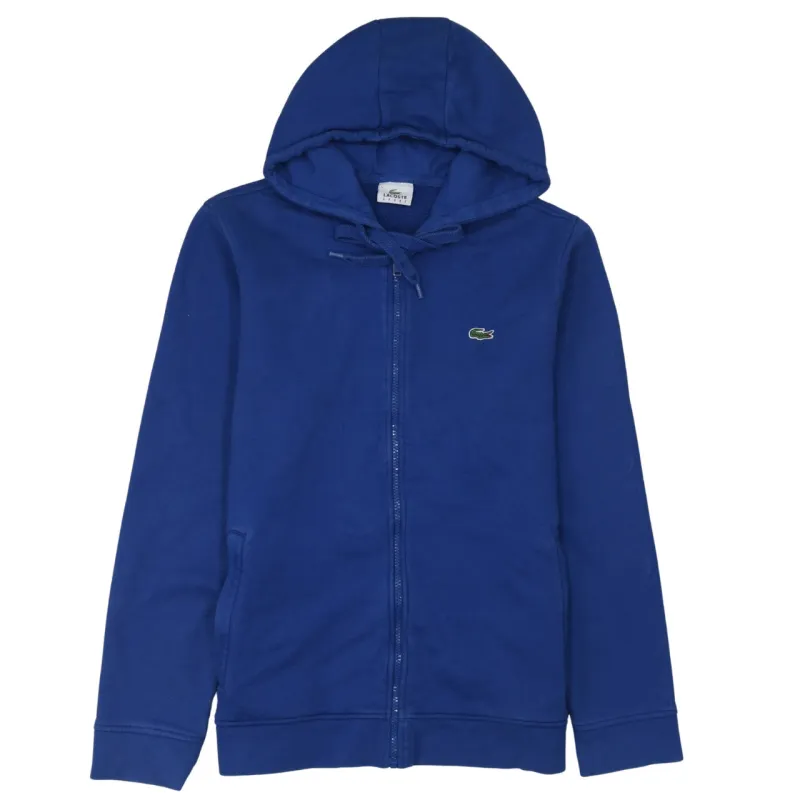 Lacoste Royal Blue Hoodie Men's Small Full Zip Embroidered Croc Logo Pockets Sweatshirt made by Lacoste