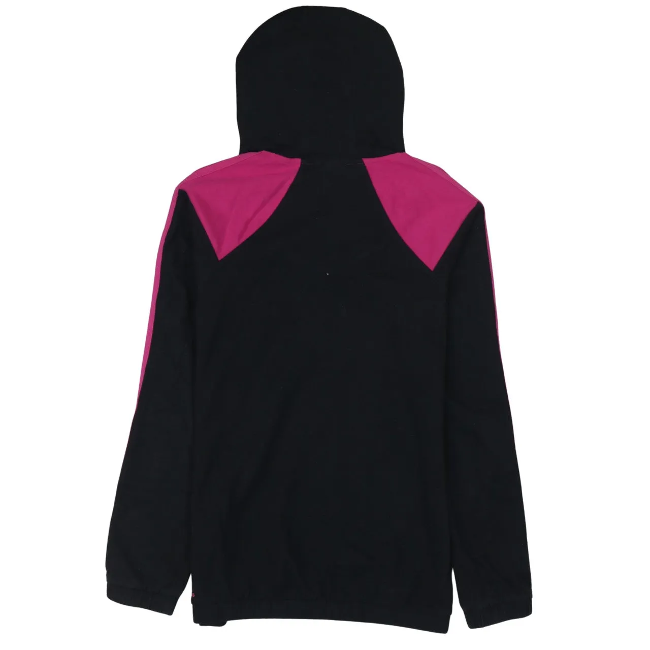 Adidas Black Pink Hoodie Women's Small Printed Logo Three Stripe Sleeves Pullover Top sold by Vintage Club product image thumbnail 2