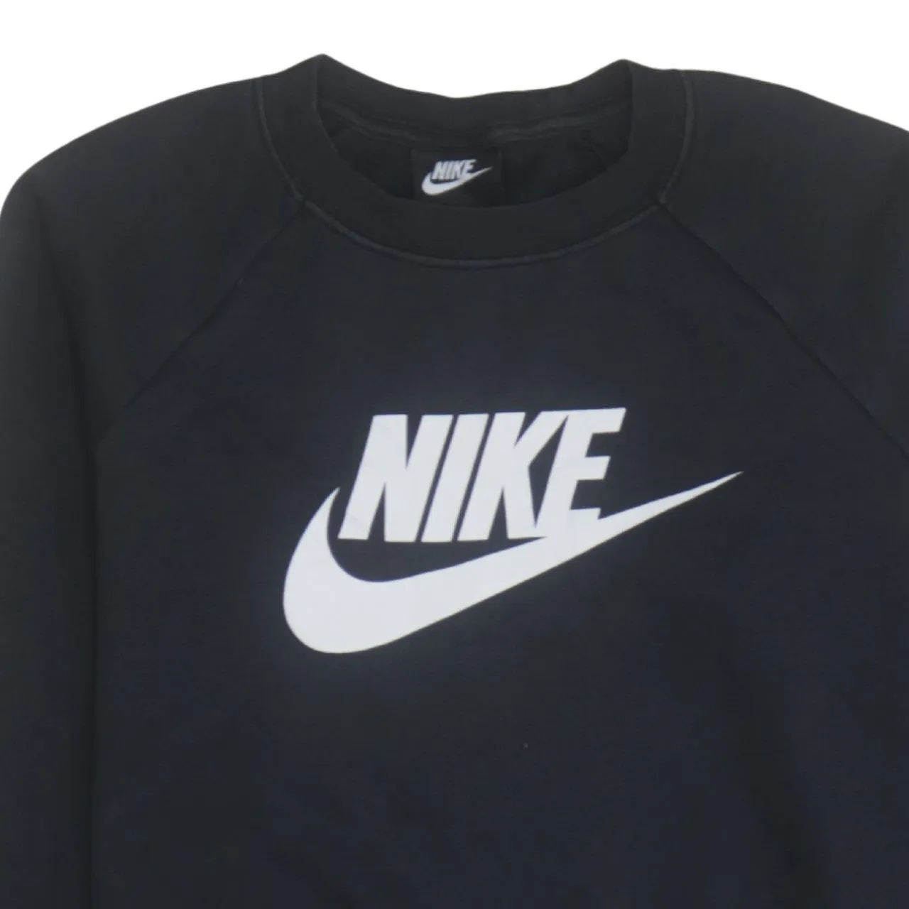 Nike Black Sweatshirt Men's Medium Printed Chest Logo Crewneck Pullover Fleece Top sold by Vintage Club product image thumbnail 3