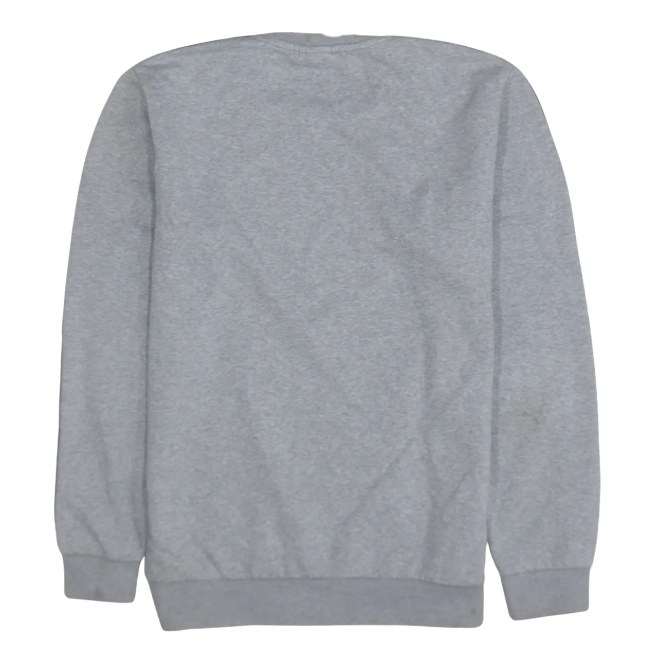 Adidas Grey Sweatshirt Men's Medium Printed Logo Three Stripe Sleeves Pullover Top sold by Vintage Club product image thumbnail 2