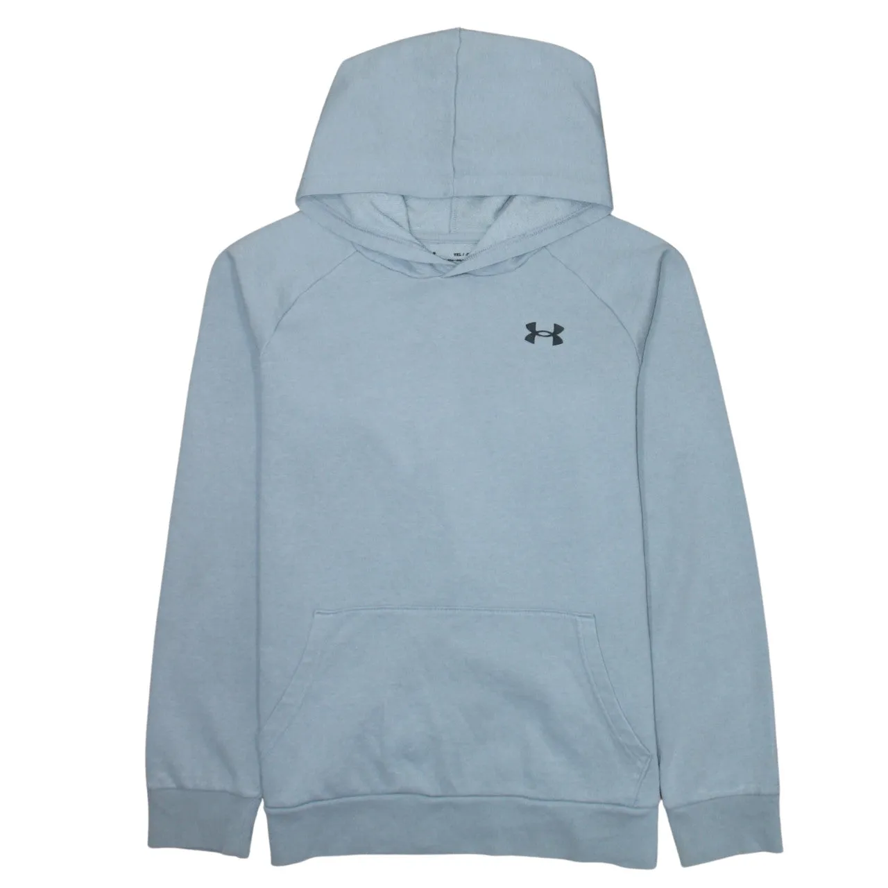 Under Armour Light Blue Hoodie Men’s XLarge Printed Chest Logo Front Pocket Pullover Sweatshirt sold by Vintage Club