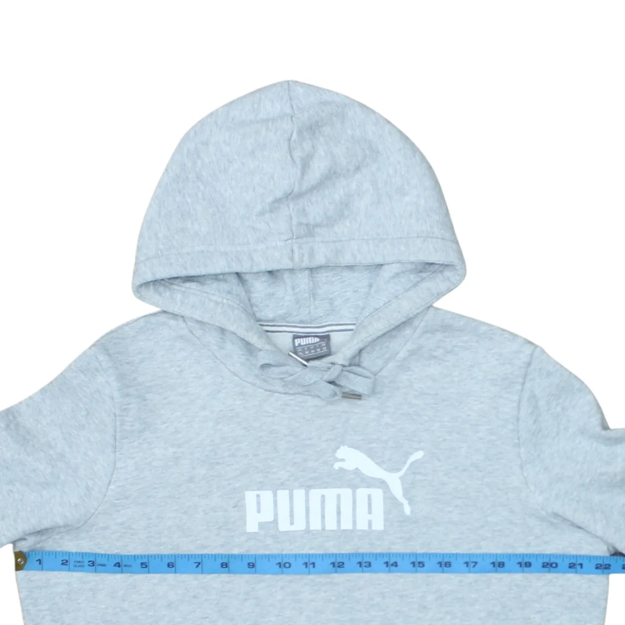 Puma Light Grey Hoodie Women’s XXLarge Printed Logo Drawstring Pullover Sweatshirt sold by Vintage Club product image thumbnail 5