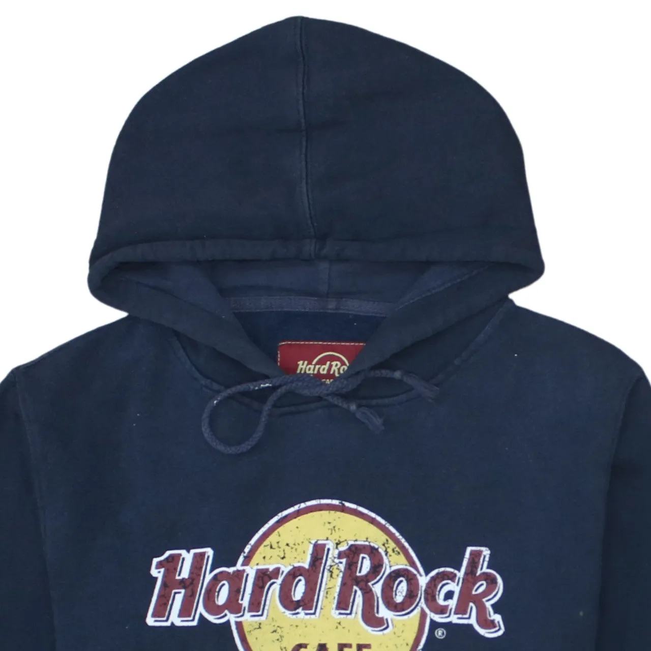 Hard Rock Cafe Navy Blue Hoodie Men's Medium Printed Barcelona Logo Pullover Sweatshirt sold by Vintage Club product image thumbnail 3
