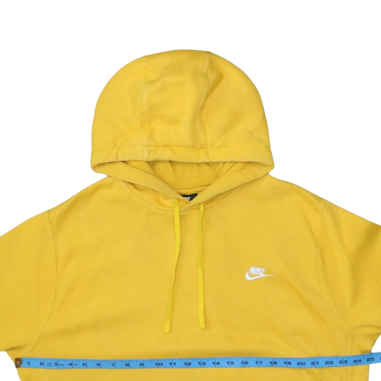 Nike Yellow Pullover Hoodie Men’s Large Embroidered Chest Logo Front Pocket Sweatshirt sold by Vintage Club product image thumbnail 5