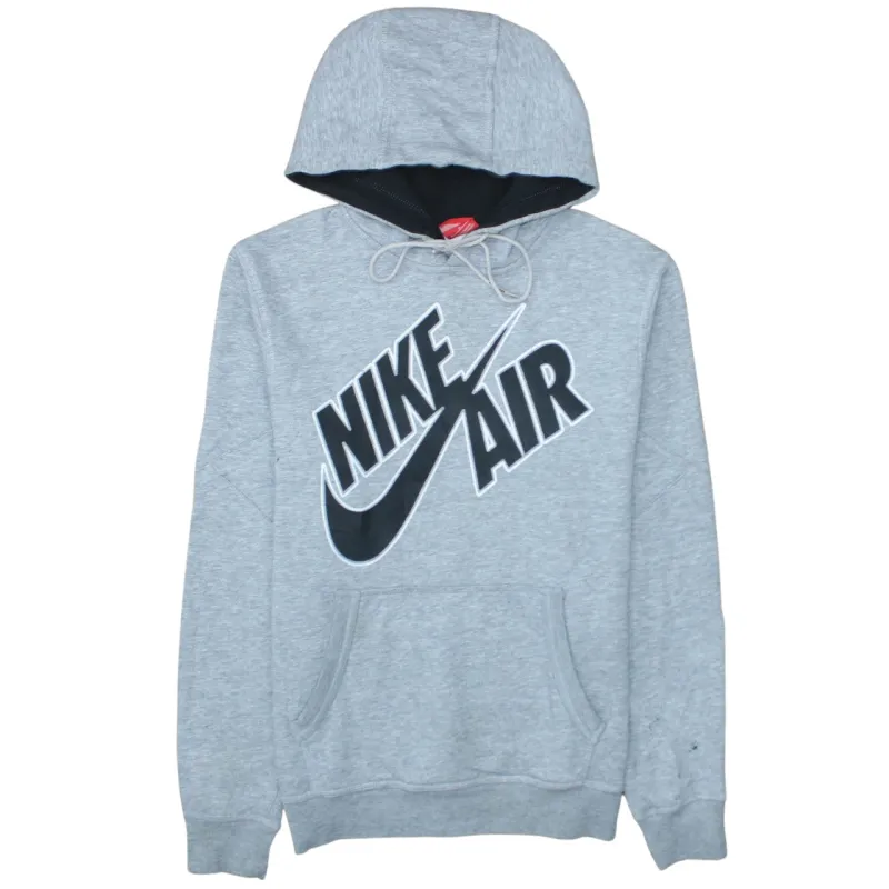 Nike Grey Hoodie Men's Medium Printed Nike Air Logo Front Pocket Pullover Sweatshirt sold by Vintage Club