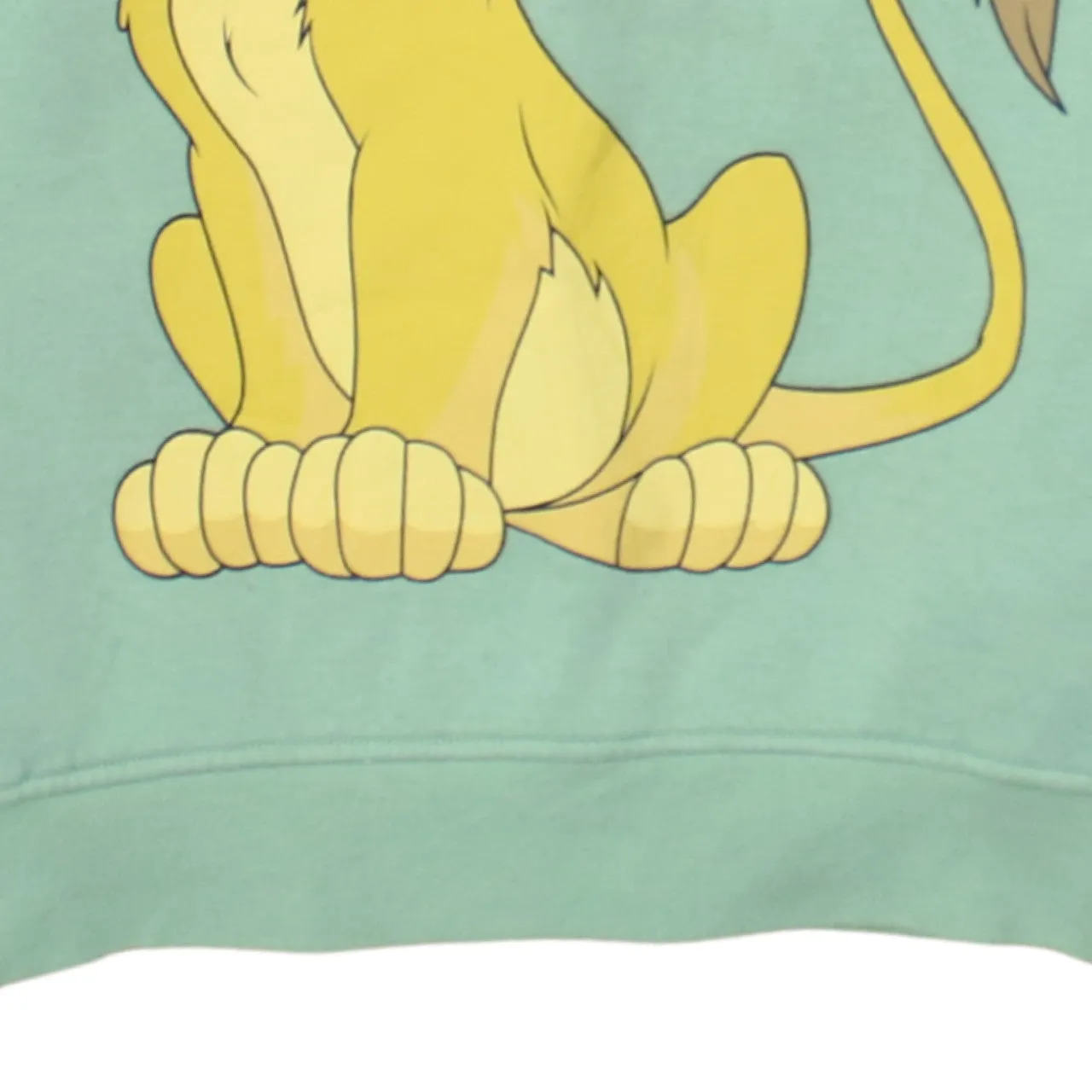 Disney Mint Green Hoodie Women’s XSmall Printed Simba Graphic Pullover Sweatshirt sold by Vintage Club product image thumbnail 4