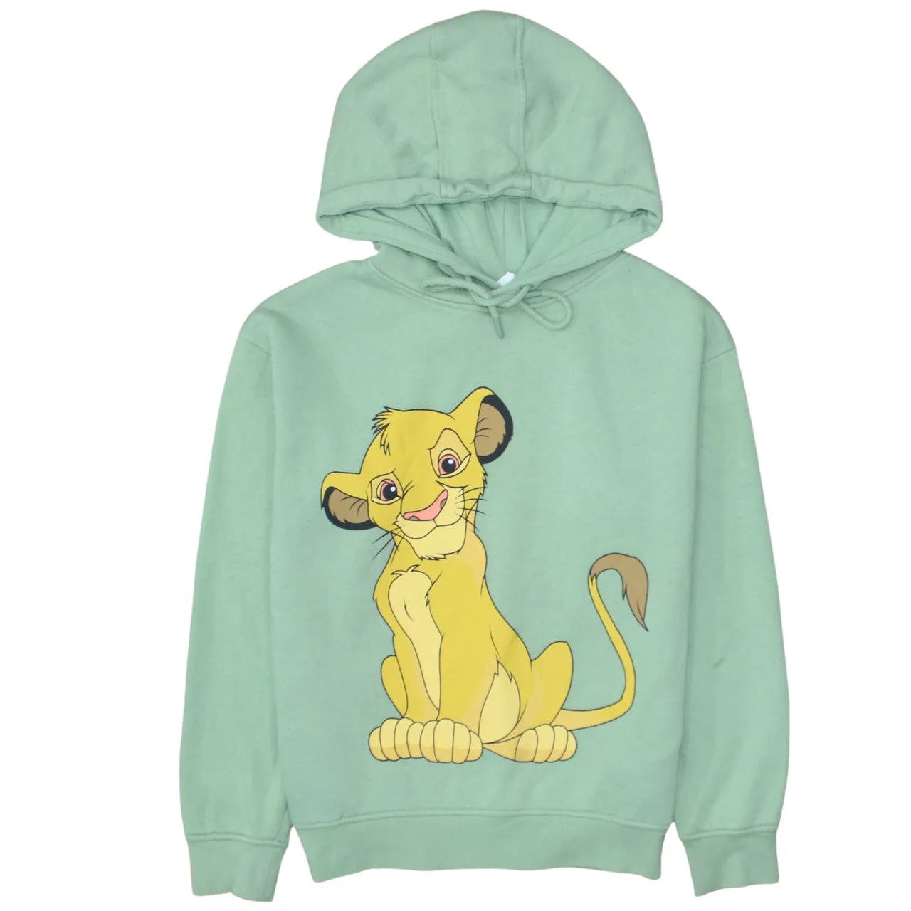 Disney Mint Green Hoodie Women’s XSmall Printed Simba Graphic Pullover Sweatshirt sold by Vintage Club