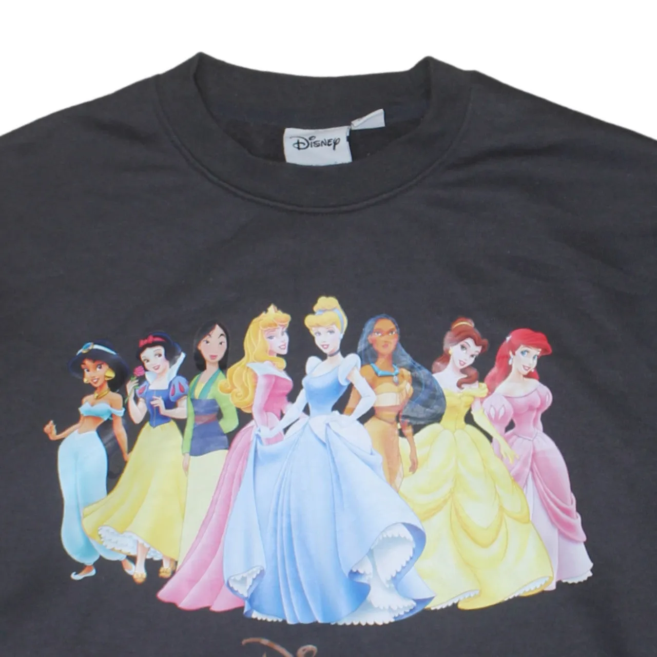 Primark Black Disney Princess Sweatshirt Women's Small Printed Graphic Crewneck Pullover Top sold by Vintage Club product image thumbnail 3