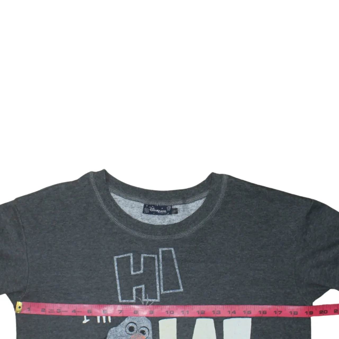 Disney Dark Grey Sweatshirt Women’s Medium Olaf Printed Graphic Warm Hugs Pullover Top sold by Vintage Club product image thumbnail 5