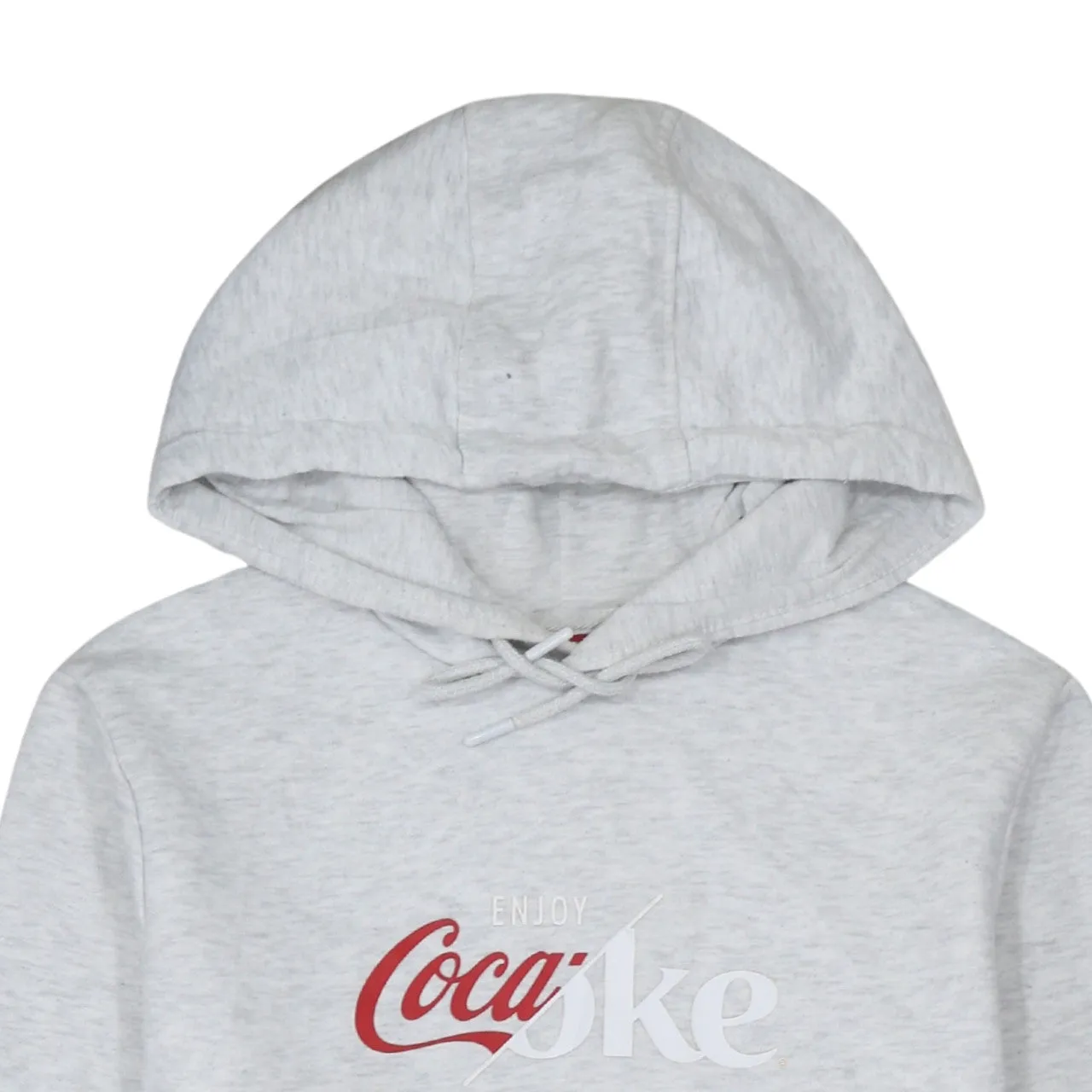 Coca Cola Light Grey Hoodie Men’s XSmall Printed Logo Front Pocket Pullover Sweatshirt sold by Vintage Club product image thumbnail 3