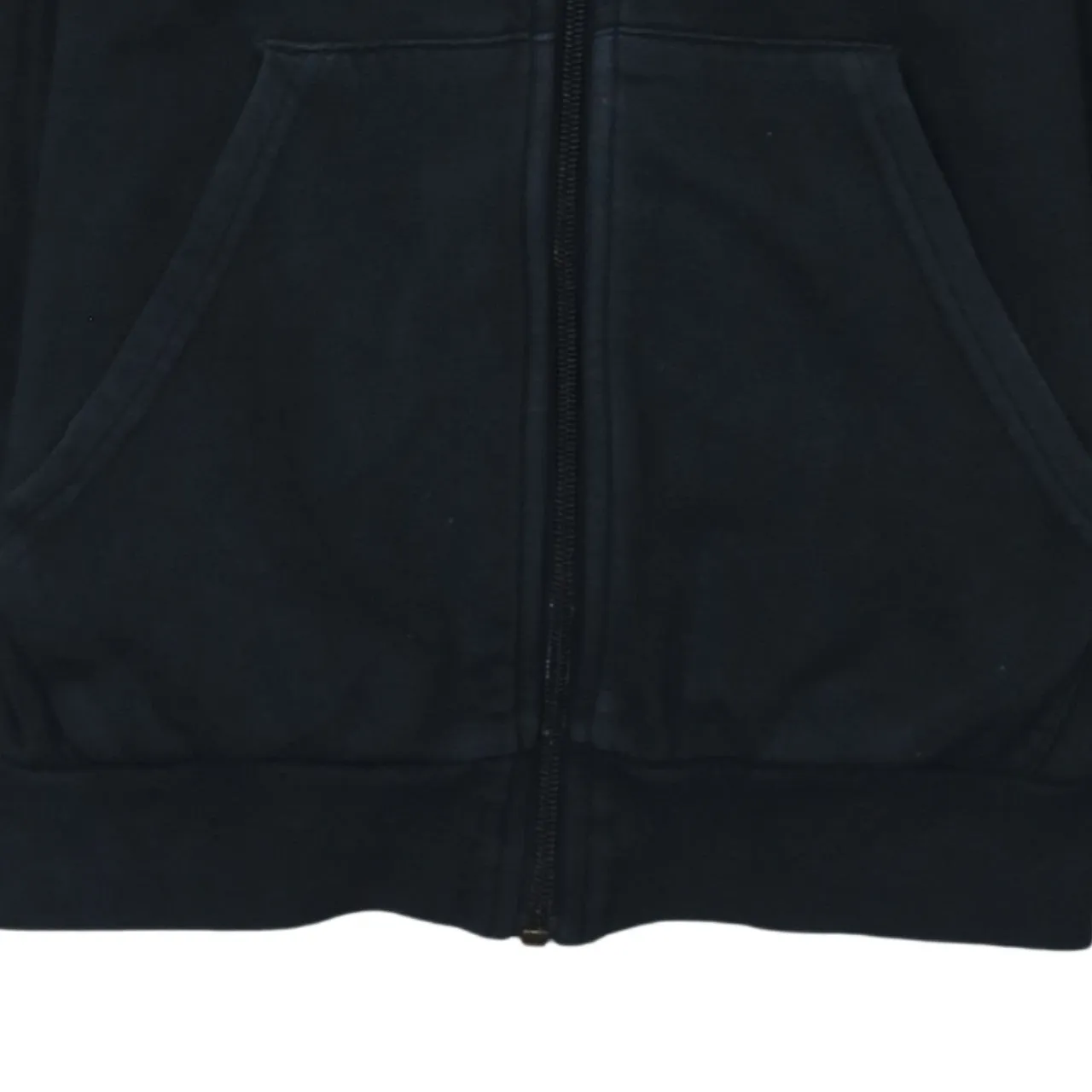 Adidas Black Full Zip Hoodie Women’s Large Embroidered Logo Three Stripe Sleeves Sweatshirt sold by Vintage Club product image thumbnail 4