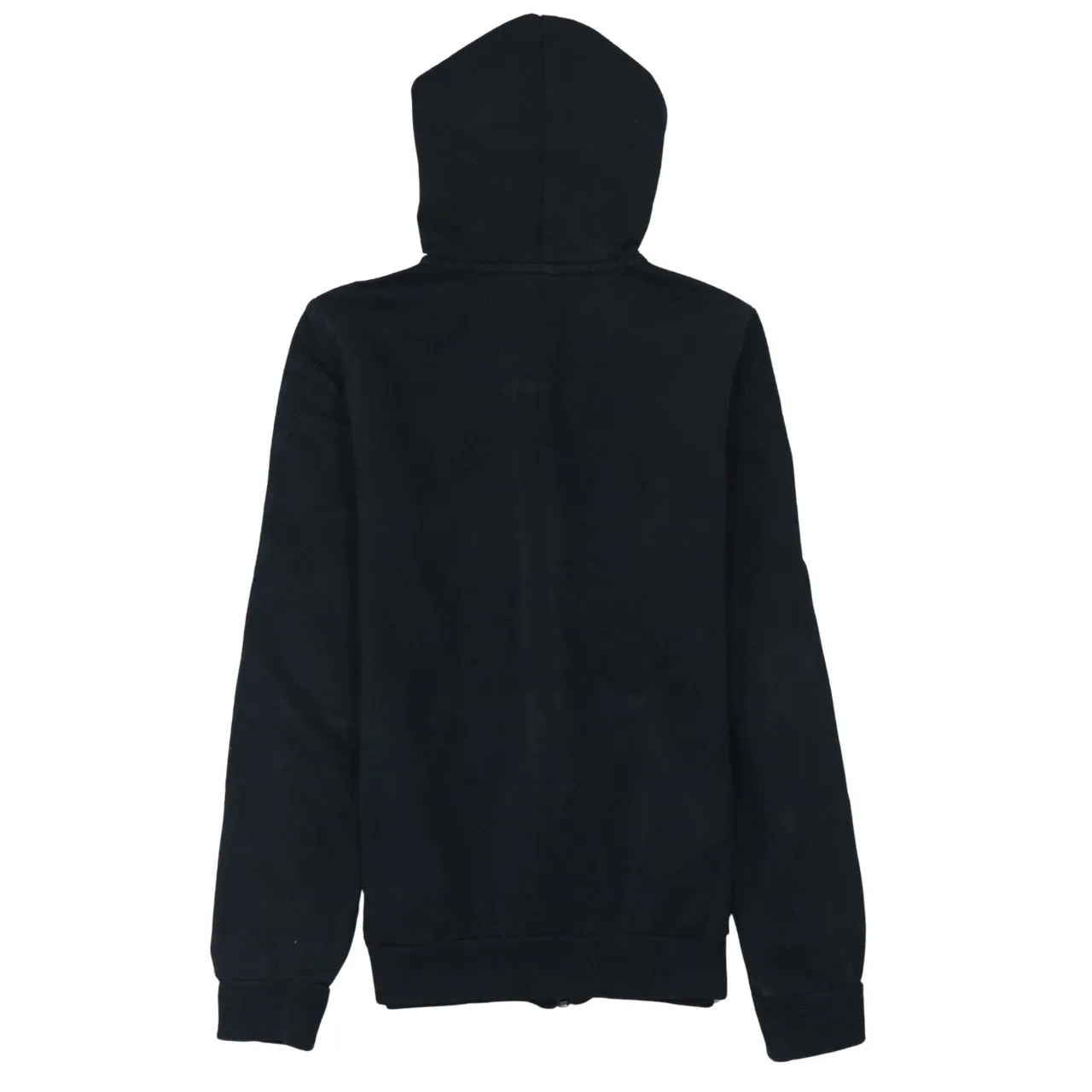 Adidas Black Full Zip Hoodie Women’s Large Embroidered Logo Three Stripe Sleeves Sweatshirt sold by Vintage Club product image thumbnail 2