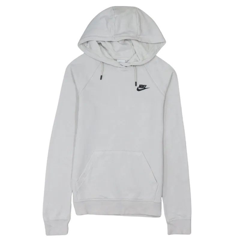 Nike Beige Cream Hoodie Men's XSmall Embroidered Swoosh Logo Front Pocket Pullover Sweatshirt made by Nike