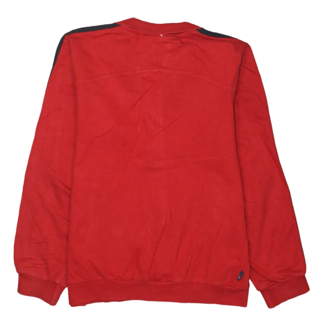 Adidas Red Track Jacket Women's Medium Three Stripe Sleeves Embroidered Logo Zip Top sold by Vintage Club product image thumbnail 2