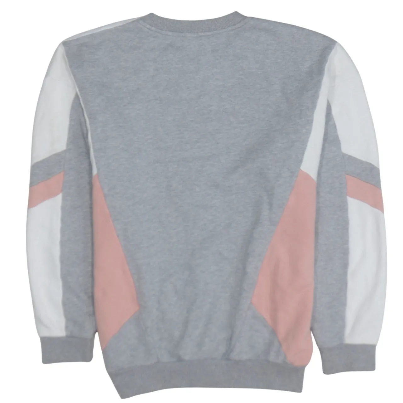 Adidas Grey Colourblock Sweatshirt Men's Large Trefoil Printed Logo Three Stripe Crewneck Pullover sold by Vintage Club product image thumbnail 2