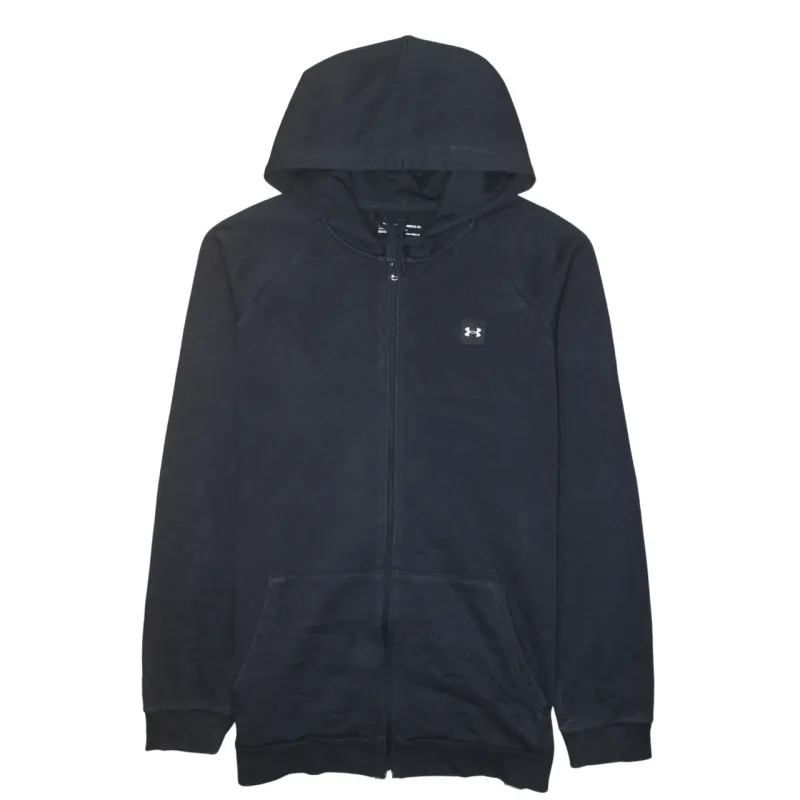 Under Armour Black Full Zip Hoodie Women’s XXLarge Small Chest Logo Split Pocket Sweatshirt sold by Vintage Club