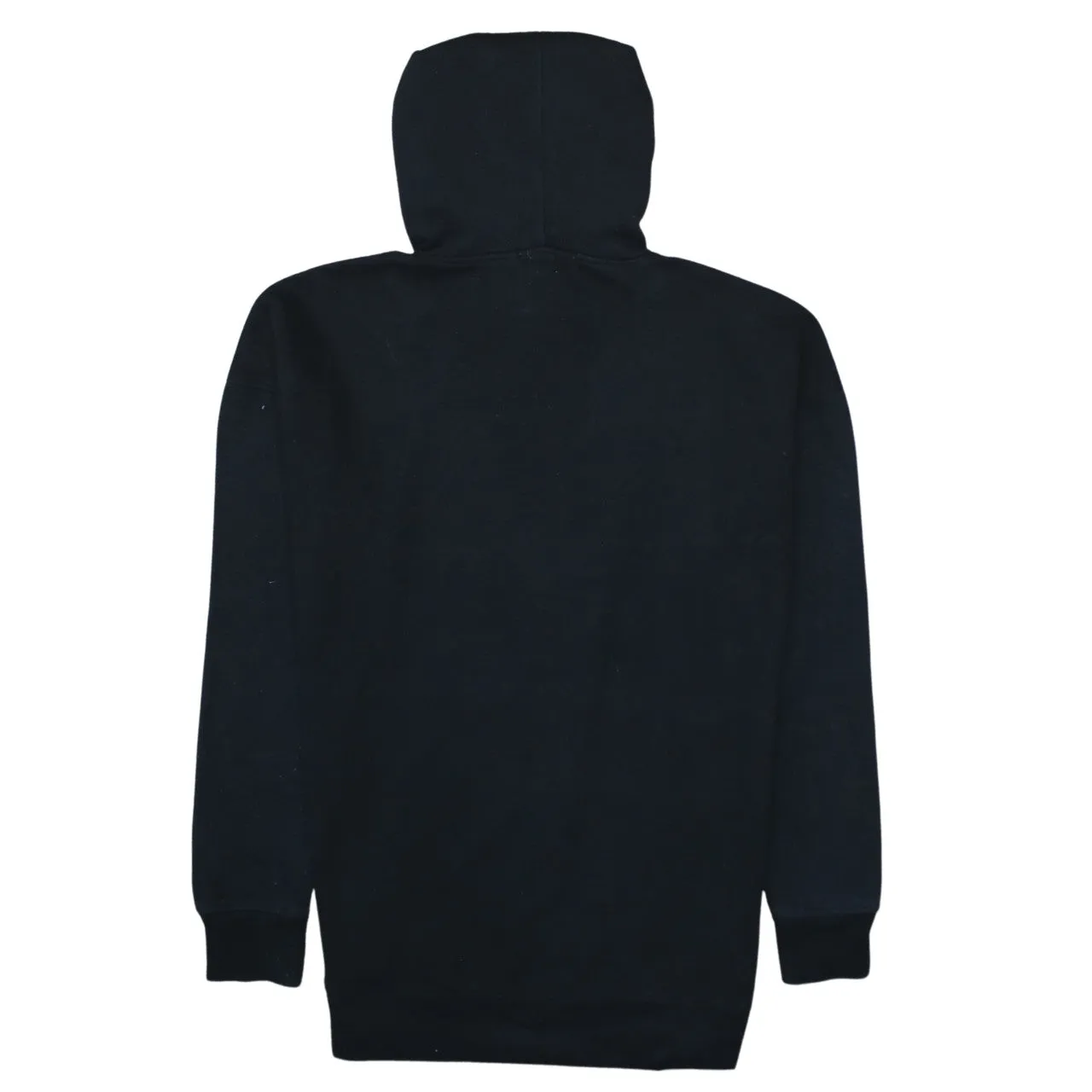 Adidas Black Hoodie Men's Small Printed Trefoil Logo Drawstring Hood Pullover Sweatshirt sold by Vintage Club product image thumbnail 2