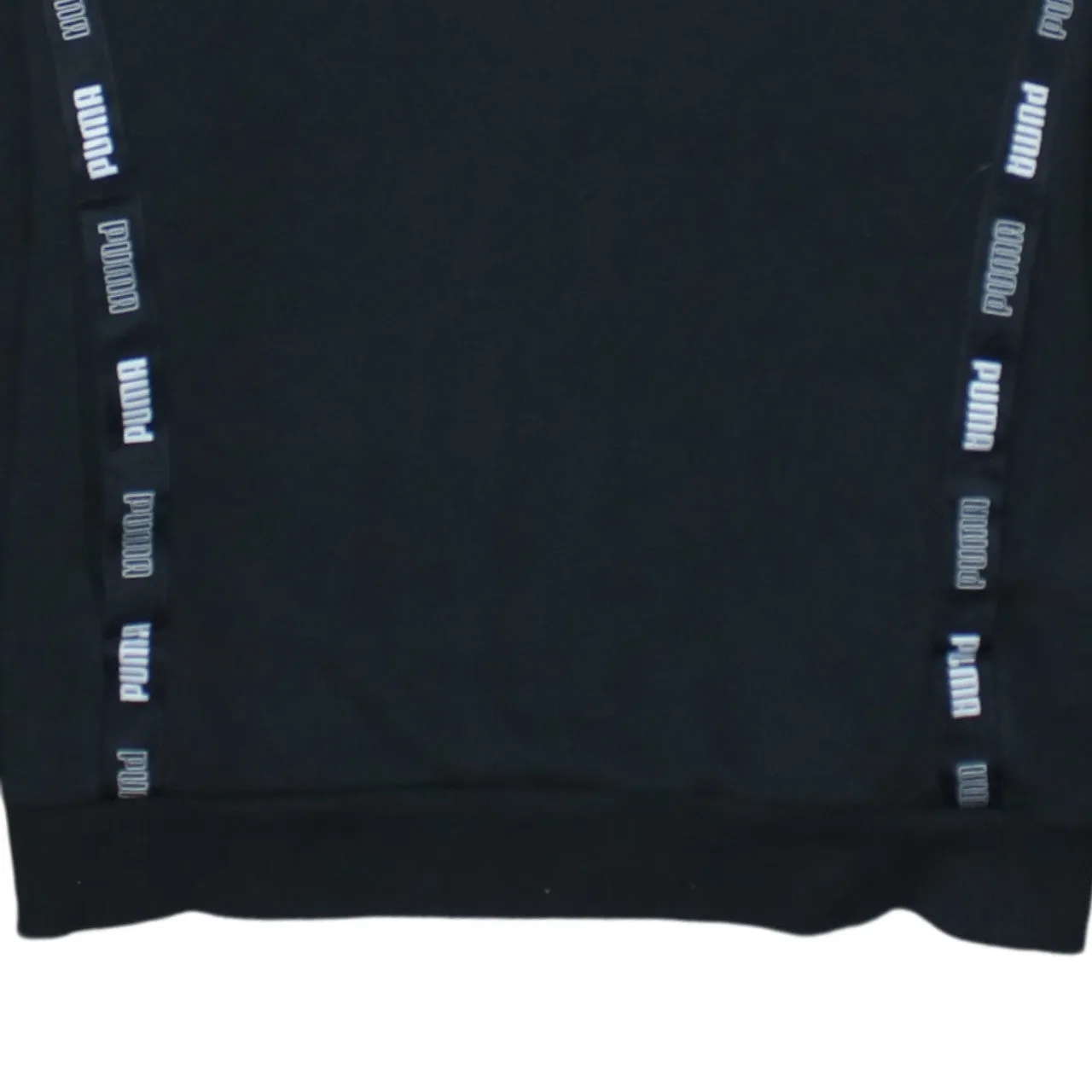 Puma Black Hoodie Women's Large Printed Logo Branded Side Tape Pullover Sweatshirt sold by Vintage Club product image thumbnail 4