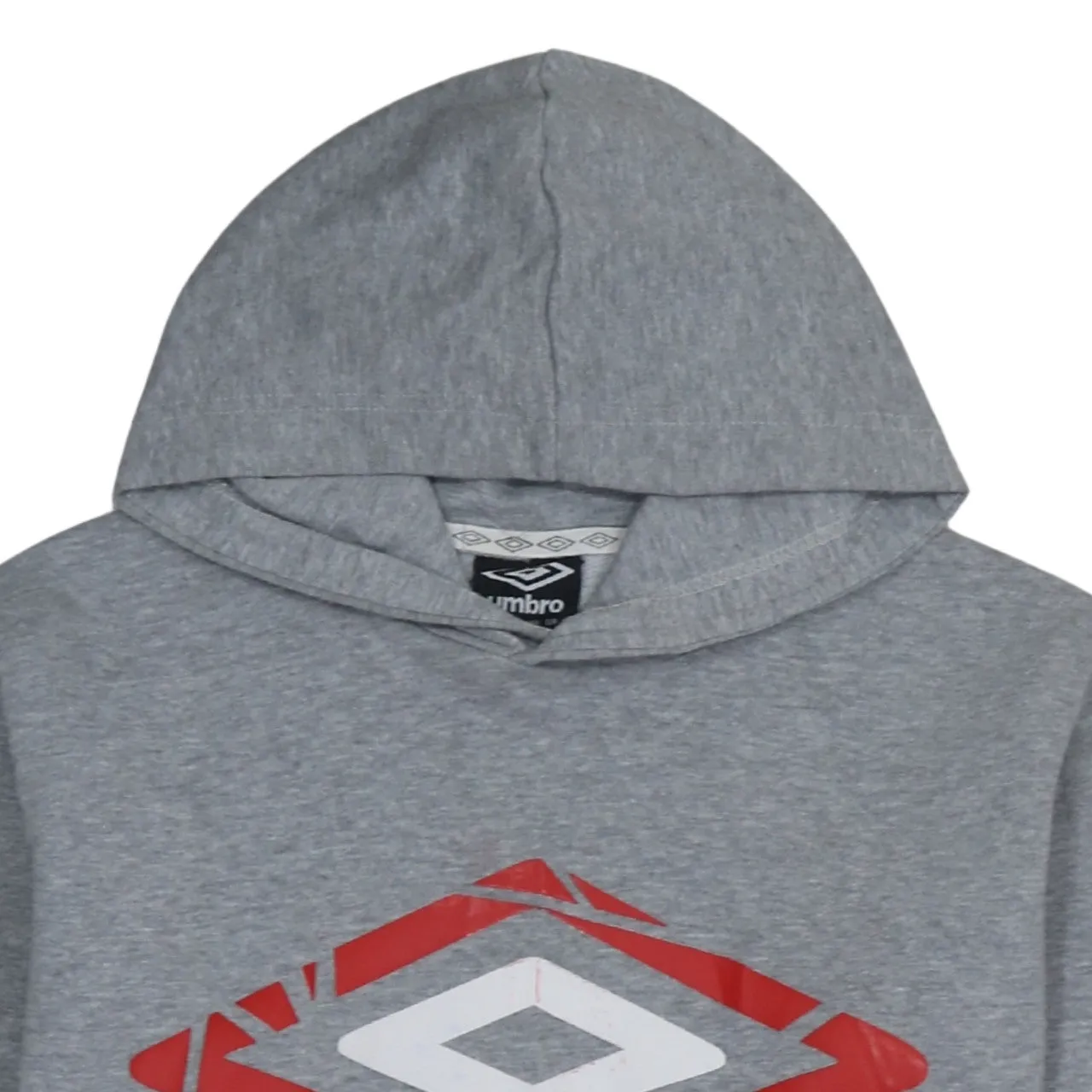 Umbro Grey Hoodie Women’s Small Printed Logo Front Pouch Fleece Pullover Sweatshirt sold by Vintage Club product image thumbnail 3