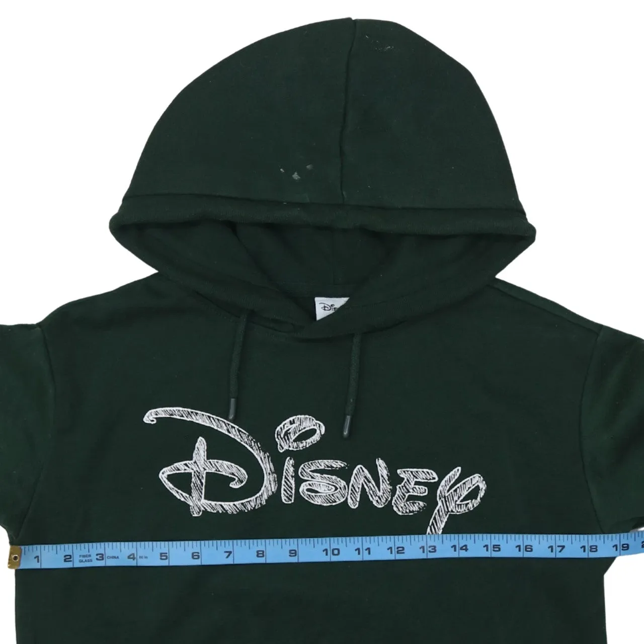 Disney Dark Green Hoodie Women’s XXSmall Printed Logo Front Pocket Pullover Sweatshirt sold by Vintage Club product image thumbnail 5
