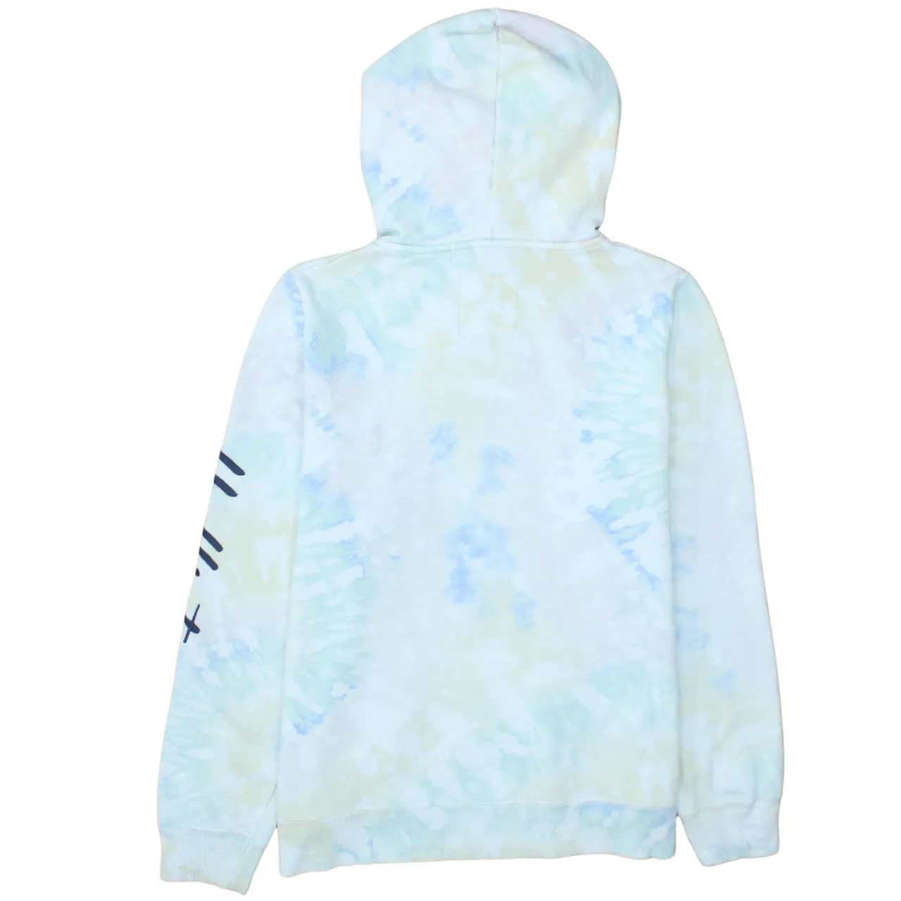 Hollister Pastel Tie Dye Hoodie Women’s Large Embroidered Logo Sleeve Script Pullover Sweatshirt sold by Vintage Club product image thumbnail 2