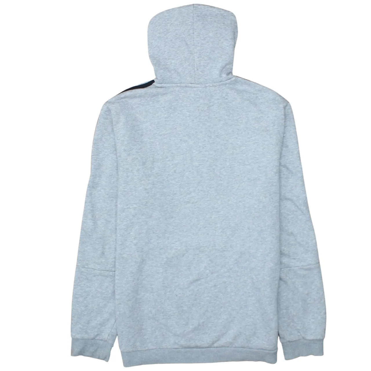 Adidas Grey Hoodie Women’s Large Embroidered Logo Three Stripe Sleeves Pullover Sweatshirt sold by Vintage Club product image thumbnail 2