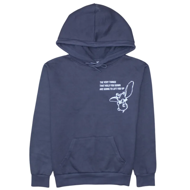 Primark Navy Blue Hoodie Women’s XXS Printed Dumbo Graphic Motivational Slogan Pullover Sweatshirt sold by Vintage Club