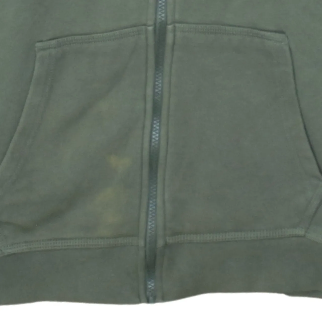 Nike Khaki Green Full Zip Hoodie Women’s Large Embroidered Swoosh Drawstring Fleece Top sold by Vintage Club product image thumbnail 4