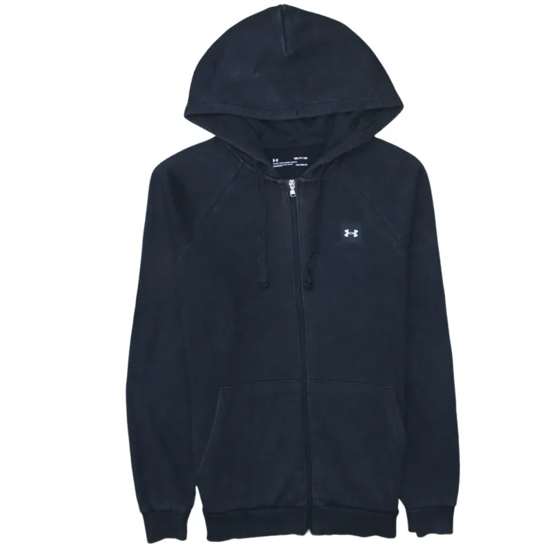 Under Armour Black Full Zip Hoodie Men’s Small Embroidered Logo Fleece ColdGear Top sold by Vintage Club