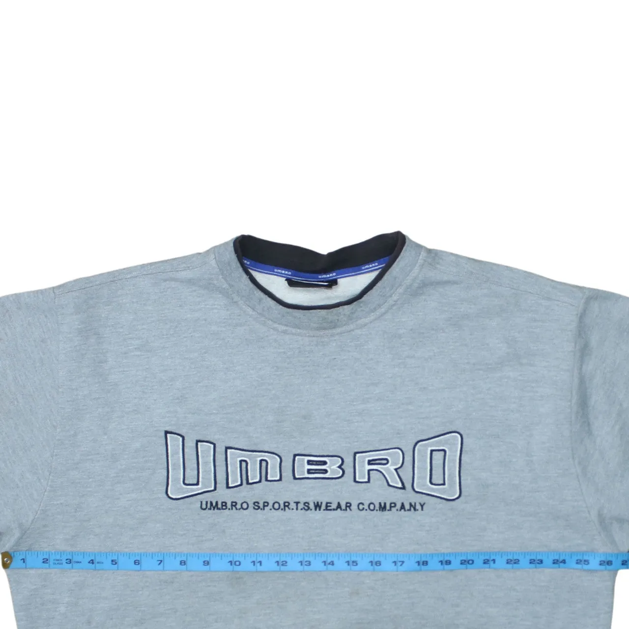 Umbro Grey Sweatshirt Men’s XLarge Embroidered Logo Crewneck Ribbed Cuffs Pullover Top sold by Vintage Club product image thumbnail 5