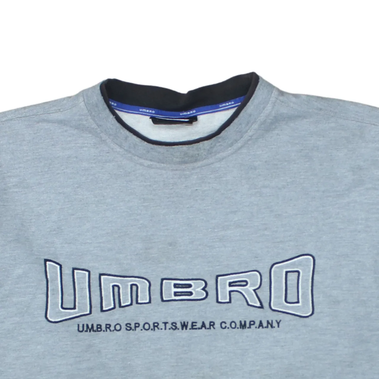 Umbro Grey Sweatshirt Men’s XLarge Embroidered Logo Crewneck Ribbed Cuffs Pullover Top sold by Vintage Club product image thumbnail 3