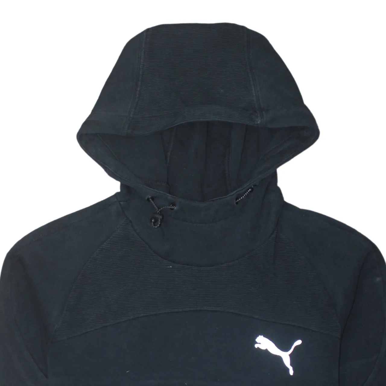 Puma Black Hoodie Women’s Small Embroidered Logo Zip Pocket Pullover Sweatshirt Top sold by Vintage Club product image thumbnail 3