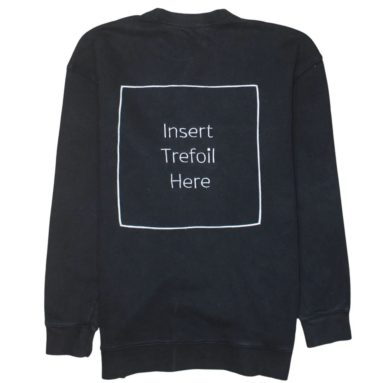 Adidas Black Sweatshirt Women's Small Embroidered Trefoil Logo Graphic Back Pullover Top sold by Vintage Club product image thumbnail 2