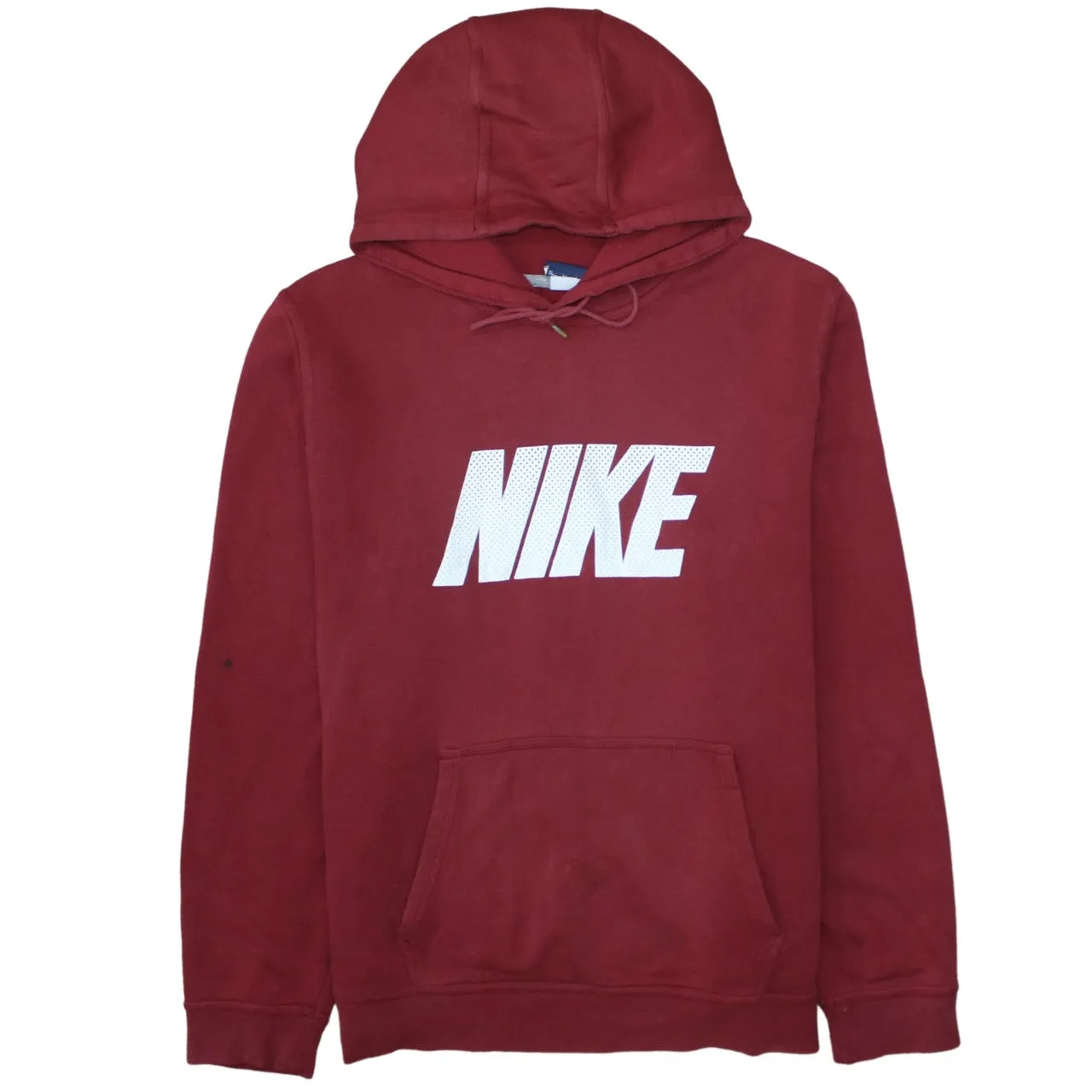 Nike Burgundy Red Hoodie Women’s XLarge Printed Logo Front Pocket Pullover Sweatshirt sold by Vintage Club