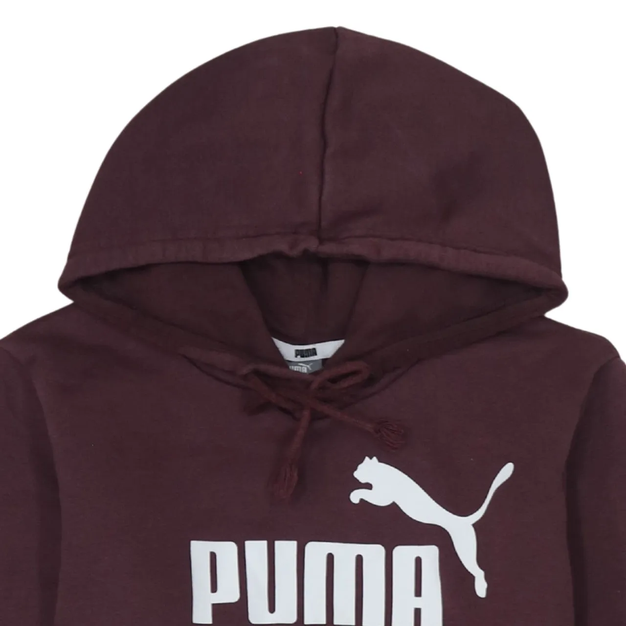 Puma Burgundy Red Hoodie Women's Small Printed Logo Front Pocket Pullover Sweatshirt sold by Vintage Club product image thumbnail 3