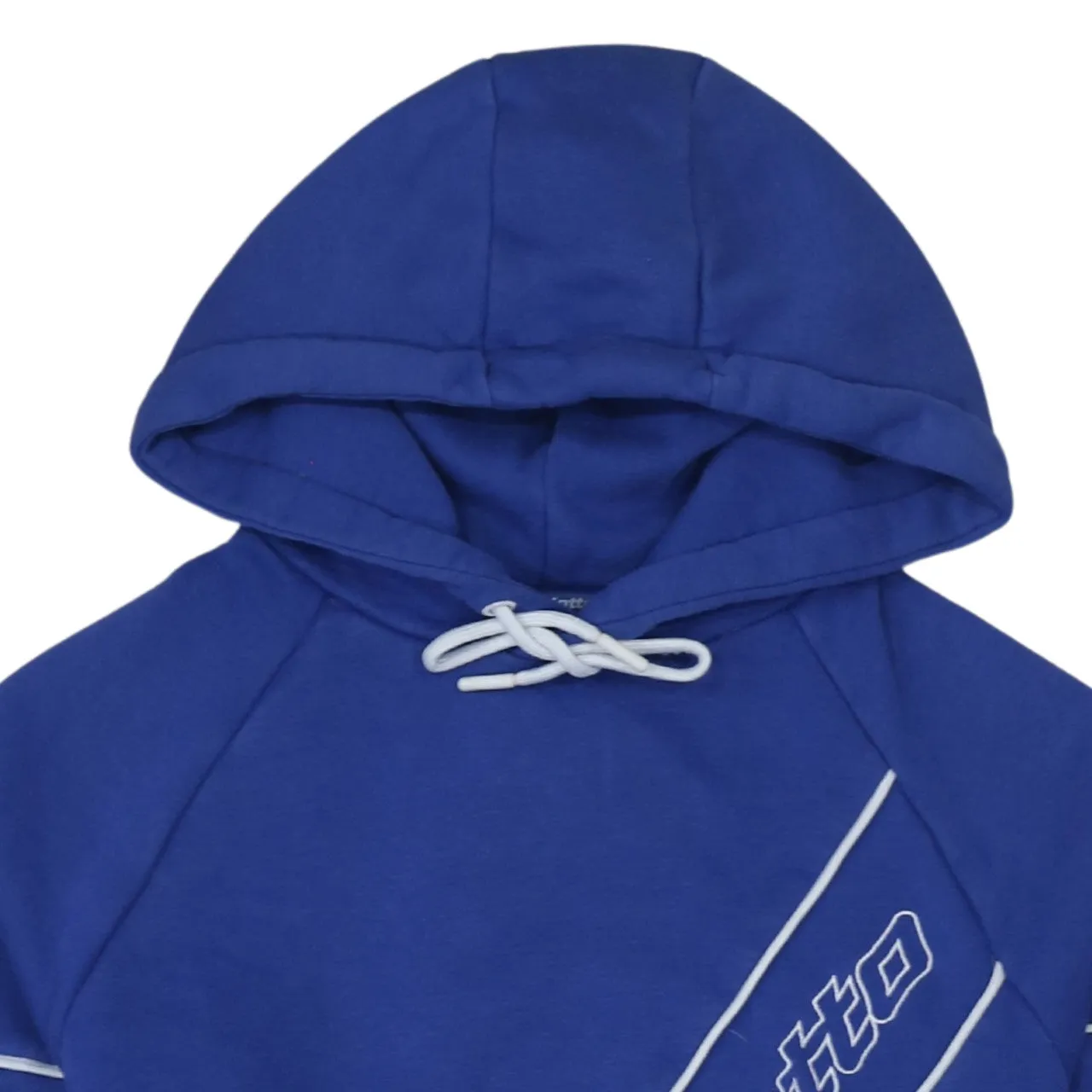 Primark Royal Blue Hoodie Men’s XS Printed Lotto Style Piping Pullover Sweatshirt sold by Vintage Club product image thumbnail 3