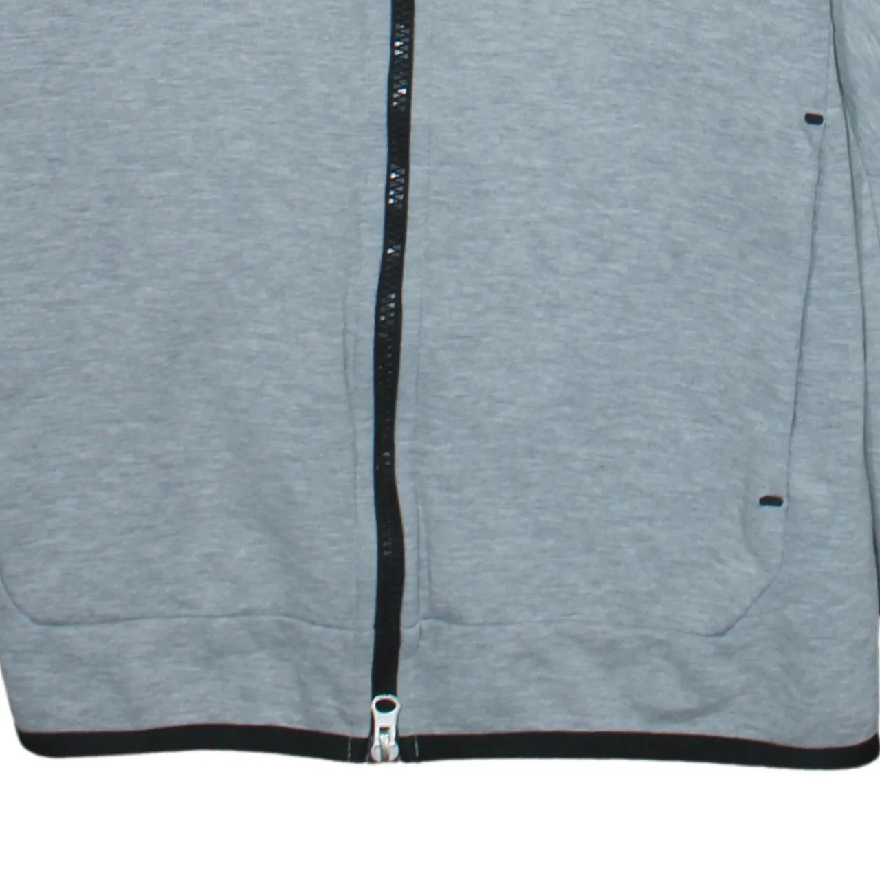 Nike Light Grey Full Zip Hoodie Men’s XSmall Embroidered Swoosh Sleeve Zip Pocket Jacket sold by Vintage Club product image thumbnail 4