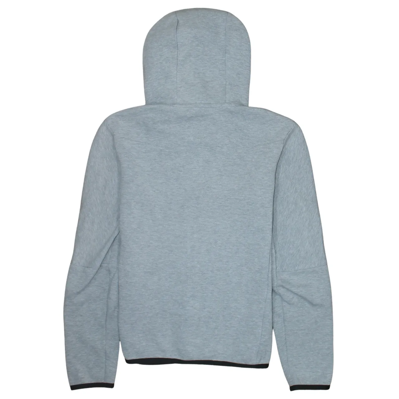 Nike Light Grey Full Zip Hoodie Men’s XSmall Embroidered Swoosh Sleeve Zip Pocket Jacket sold by Vintage Club product image thumbnail 2