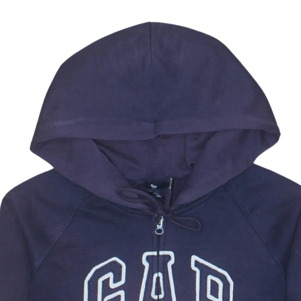 Gap Dark Purple Zip Hoodie Women's Medium Embroidered Logo Front Pockets Sweatshirt sold by Vintage Club product image thumbnail 3