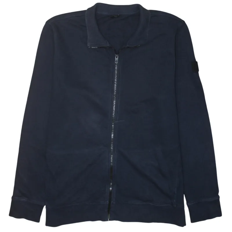 HUGO BOSS Navy Blue Zip Sweatshirt Women’s XXXL Ribbed Collar Cuffs Casual Jacket Top sold by Vintage Club