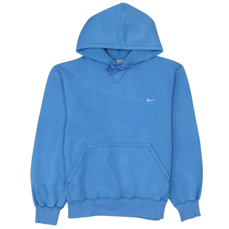 Nike Blue Hoodie Men's Medium Embroidered Swoosh Front Pocket Pullover Sweatshirt sold by Vintage Club