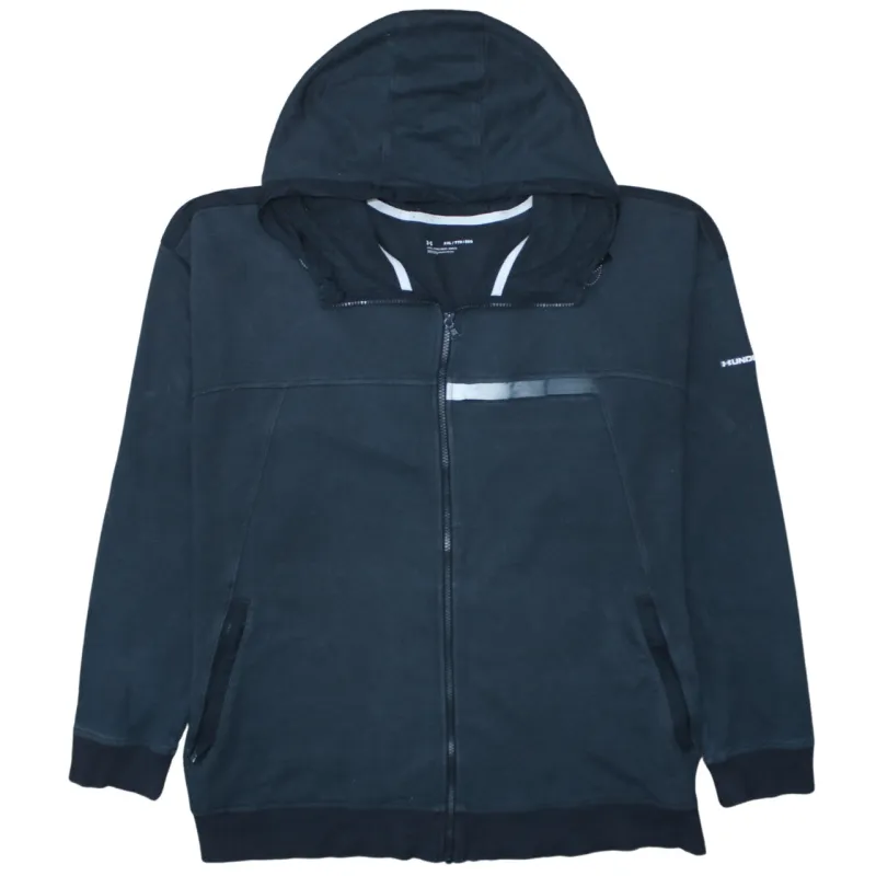 Under Armour Black Full Zip Hoodie Women’s XXLarge Logo Sleeve Zip Pockets Sweatshirt made by Under Armour