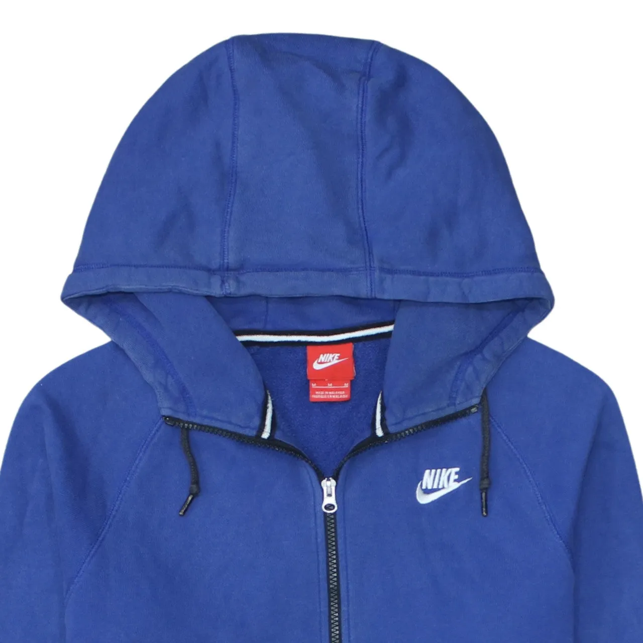Nike Royal Blue Zip Hoodie Men’s Medium Embroidered Swoosh Drawstring Pockets Sweatshirt sold by Vintage Club product image thumbnail 3