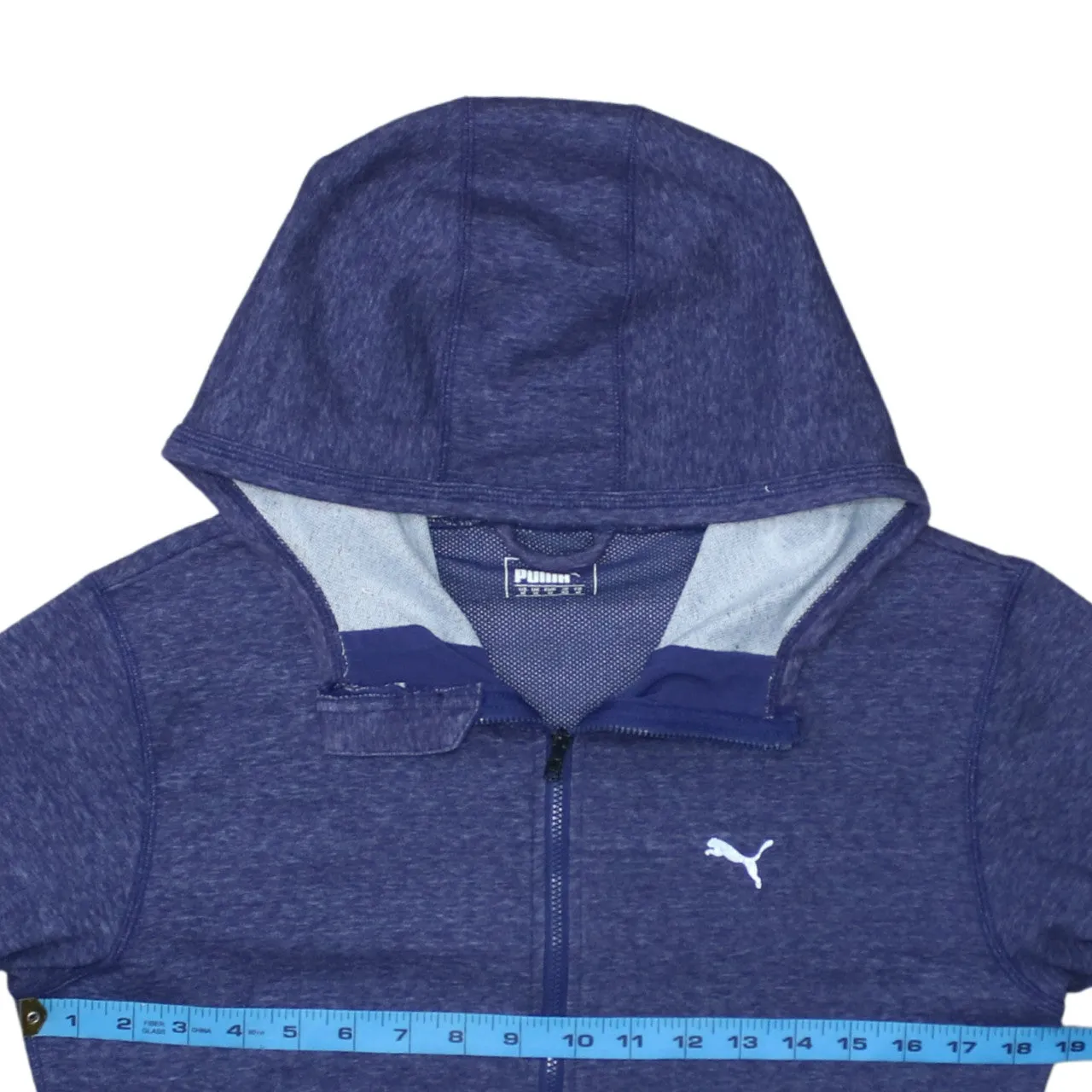 Puma Purple Full Zip Hoodie Women’s Medium Printed Logo Pockets Casual Sweatshirt Top sold by Vintage Club product image thumbnail 5