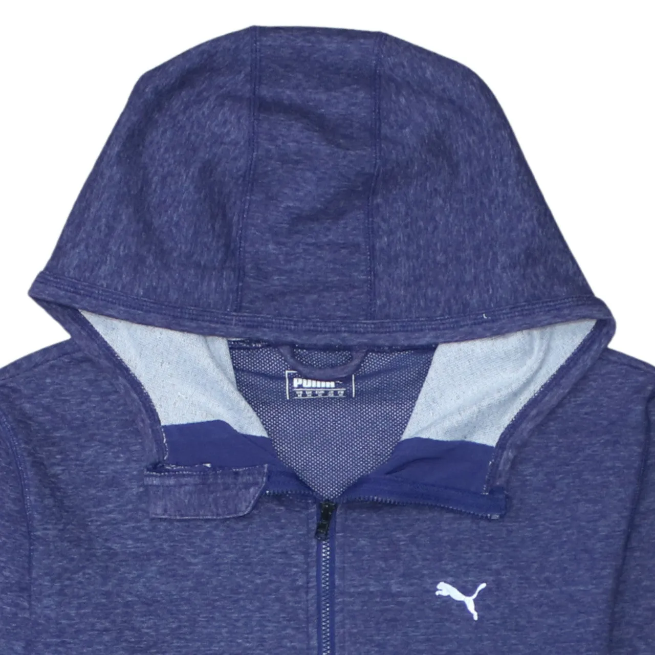 Puma Purple Full Zip Hoodie Women’s Medium Printed Logo Pockets Casual Sweatshirt Top sold by Vintage Club product image thumbnail 3