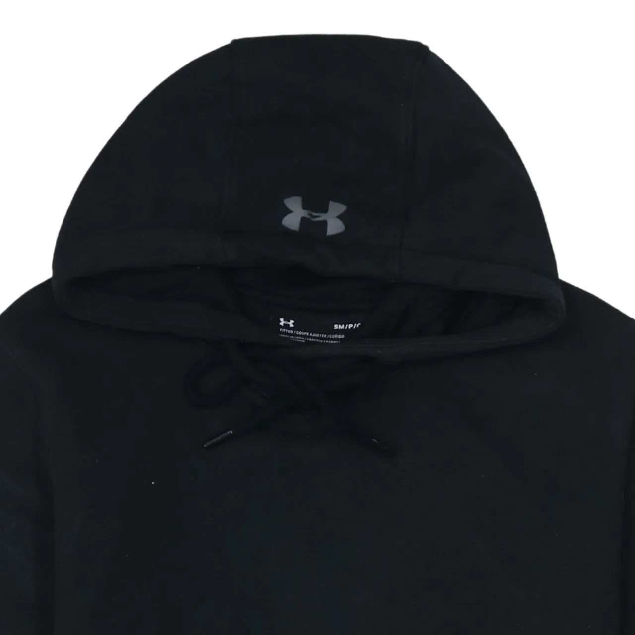 Under Armour Black Hoodie Women’s Small Printed Logo Drawstring Hood Pullover Sweatshirt sold by Vintage Club product image thumbnail 3