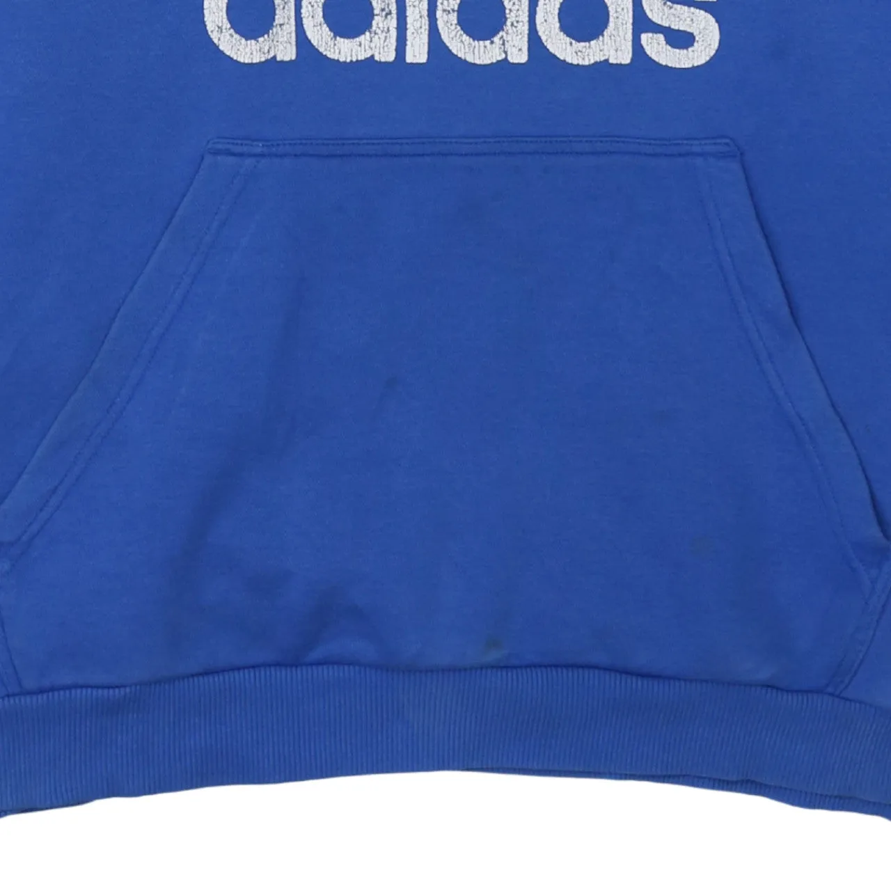Adidas Blue Hoodie Women’s XLarge Trefoil Printed Logo Drawstring Pocket Sweatshirt sold by Vintage Club product image thumbnail 4