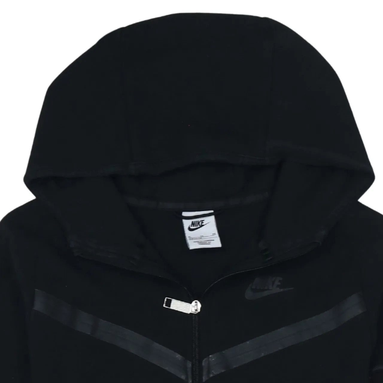Nike Black Full Zip Hoodie Women’s XLarge Embroidered Chest Logo Arm Zip Pocket Sweatshirt sold by Vintage Club product image thumbnail 3