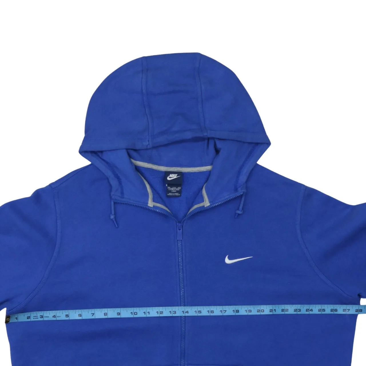Nike Royal Blue Full Zip Hoodie Men's XXLarge Embroidered Swoosh Pockets Fleece Sweatshirt sold by Vintage Club product image thumbnail 5